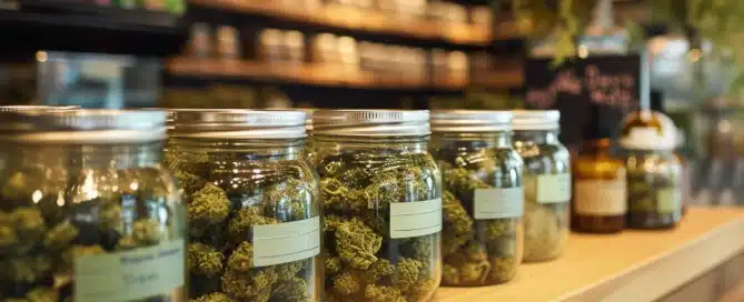 Licensed cannabis dispensaries in Needles California offering cannabis flower, CBD gummies, vapes, tinctures, and other regulated cannabis products in a retail environment